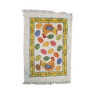 Vintage Cannon Retro Chicken and Eggs Kitchen Towel Mod Color Tea Towel